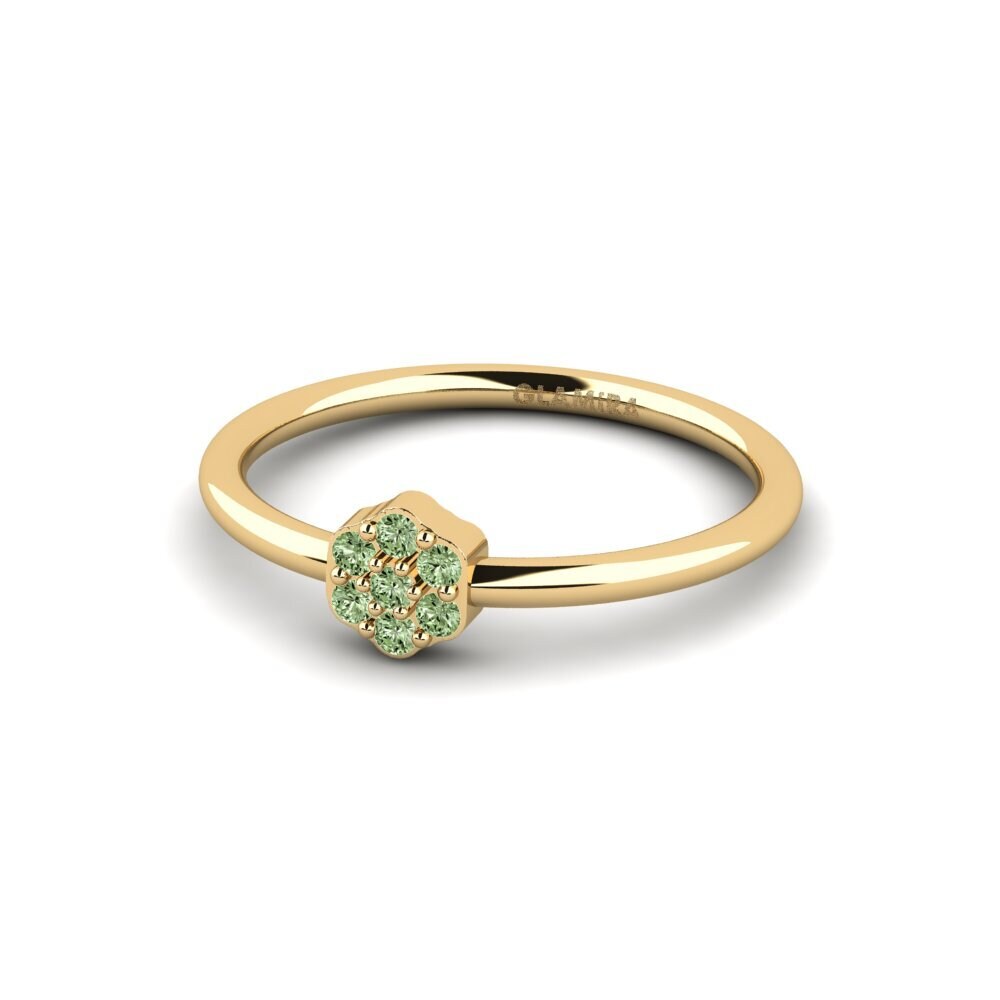 Diamante Verde Anillo Tecotta