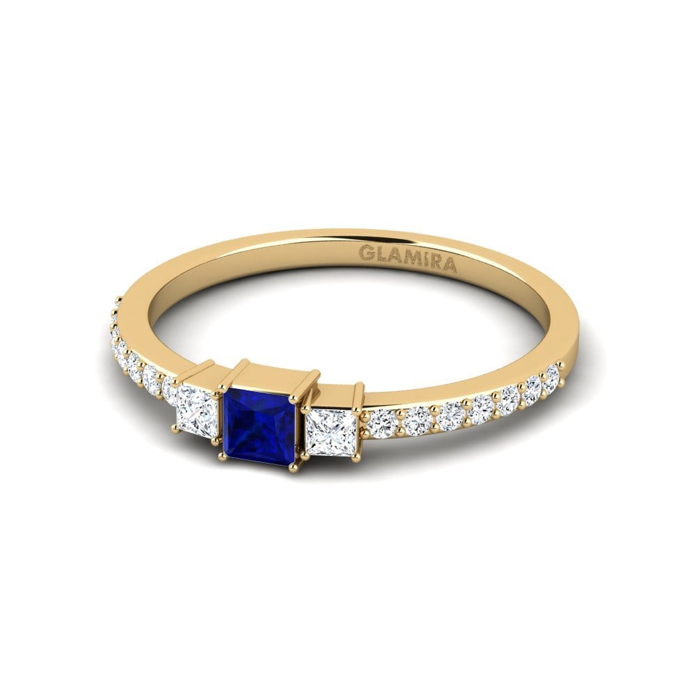Princess Sapphire Engagement Ring Touche