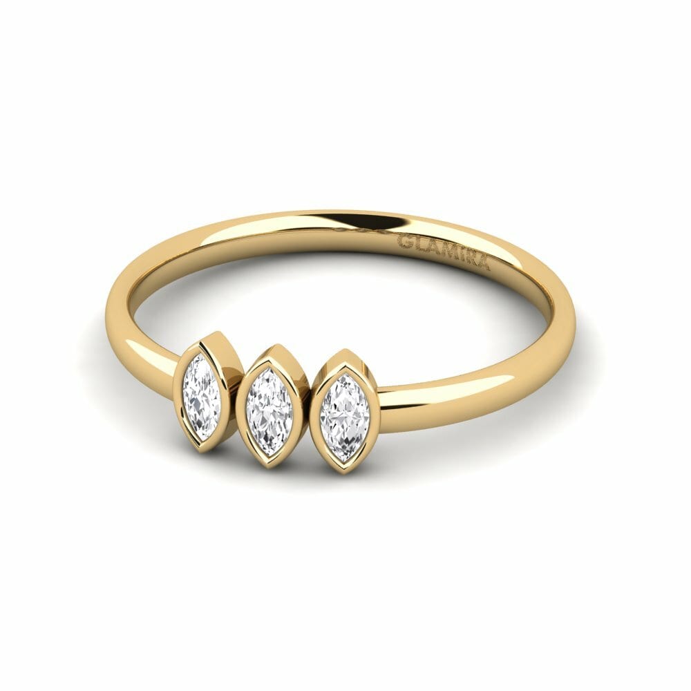 Marquise Saphir Blanc Bague Waxiga