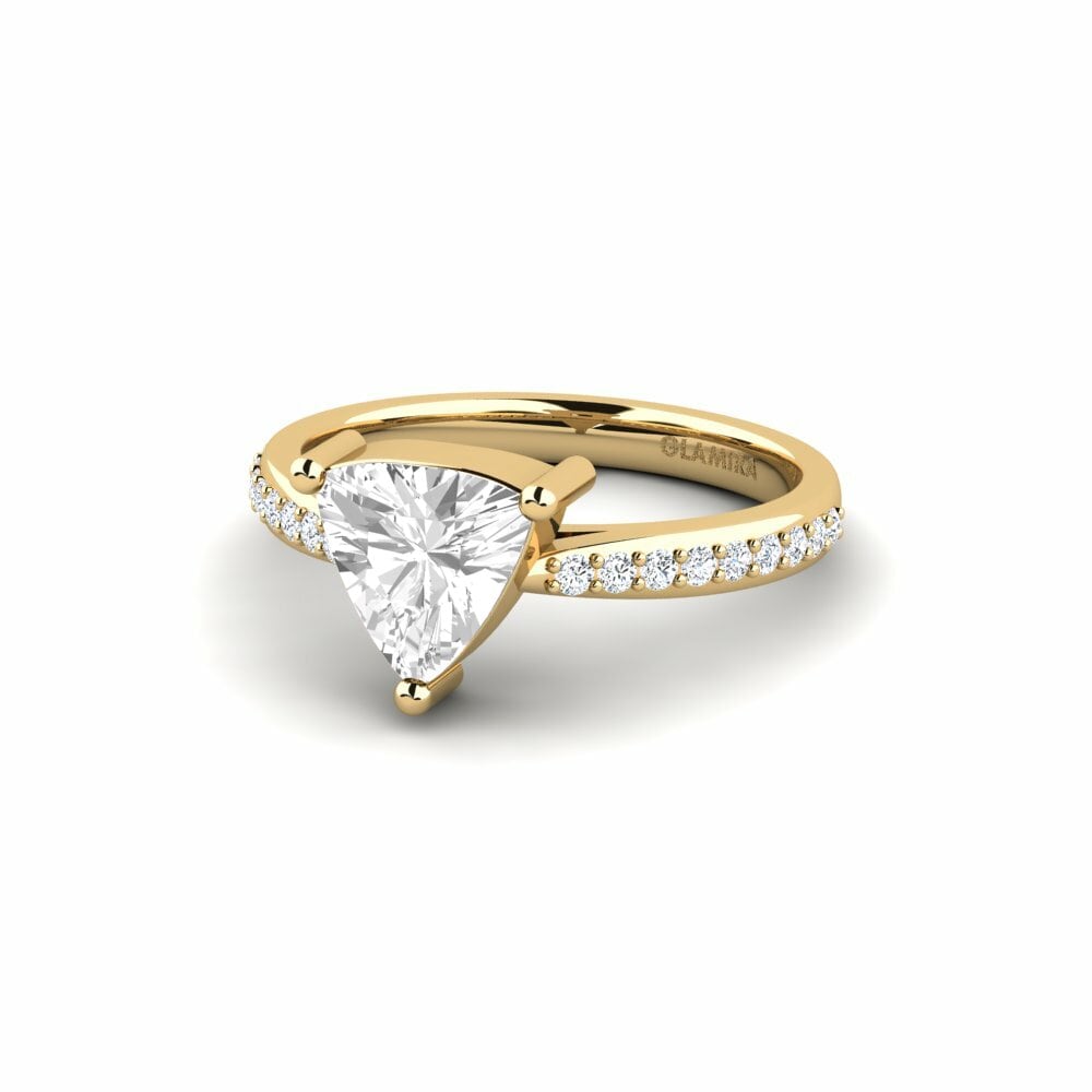 Topaze Blanche Bague de fiançailles Frec - Trillion