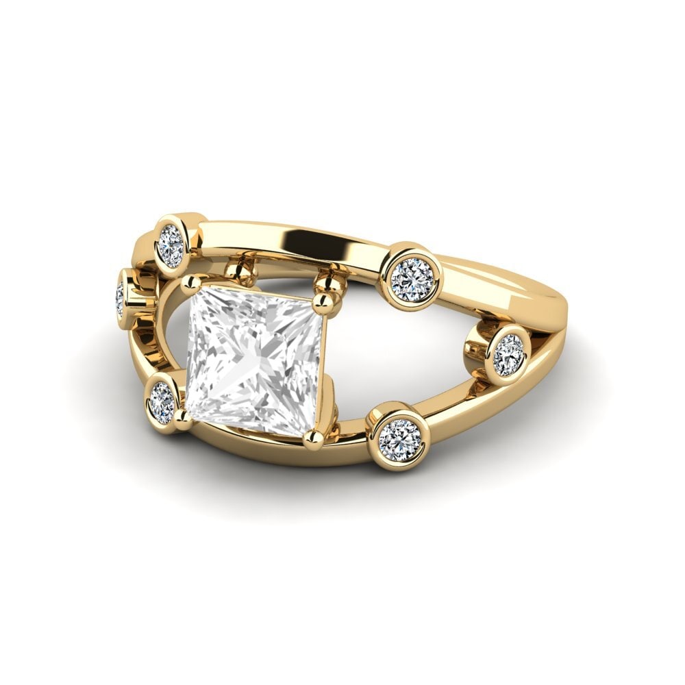 Topacio blanco Anillo de compromiso Fyhted - Princess