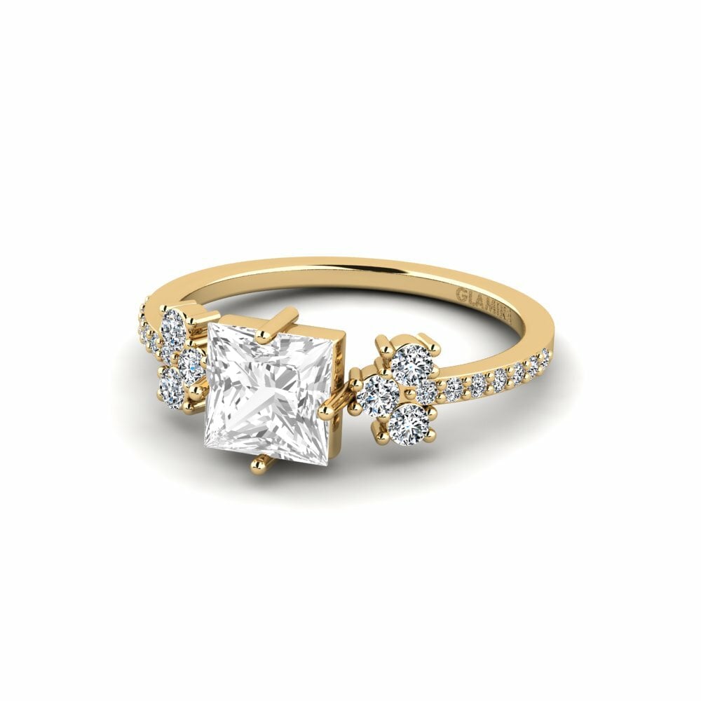 Topaze Blanche Bague de fiançailles Hamdan - Princess