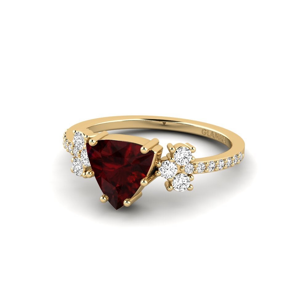 Trillion Garnet Engagement Ring Hamdan - Trillion