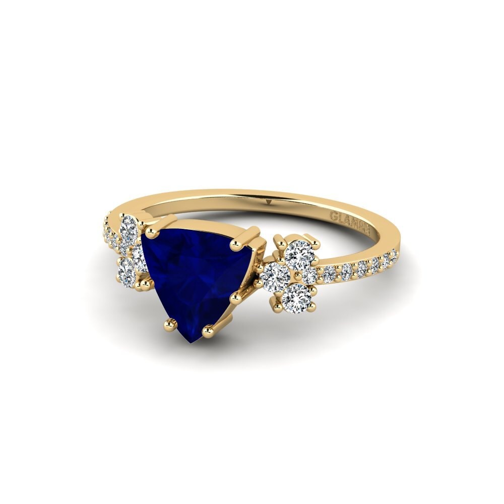 Trillion Sapphire Engagement Ring Hamdan - Trillion