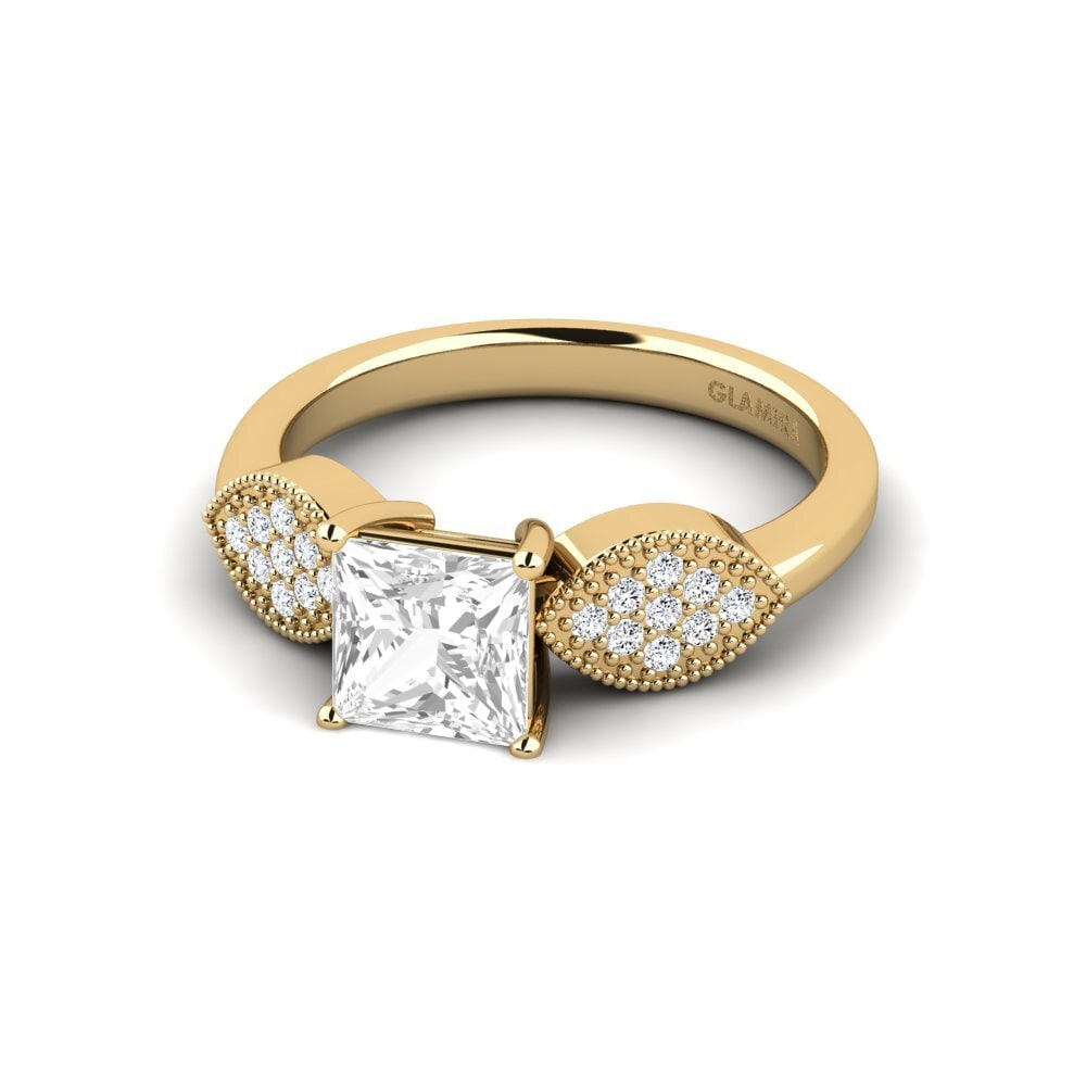 Topacio blanco Anillo de compromiso Hatin - Princess