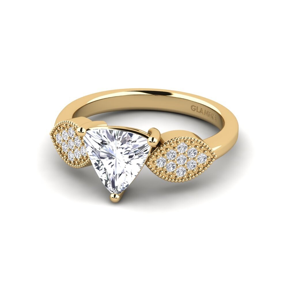Trillion Diamond Engagement Ring Hatin - Trillion
