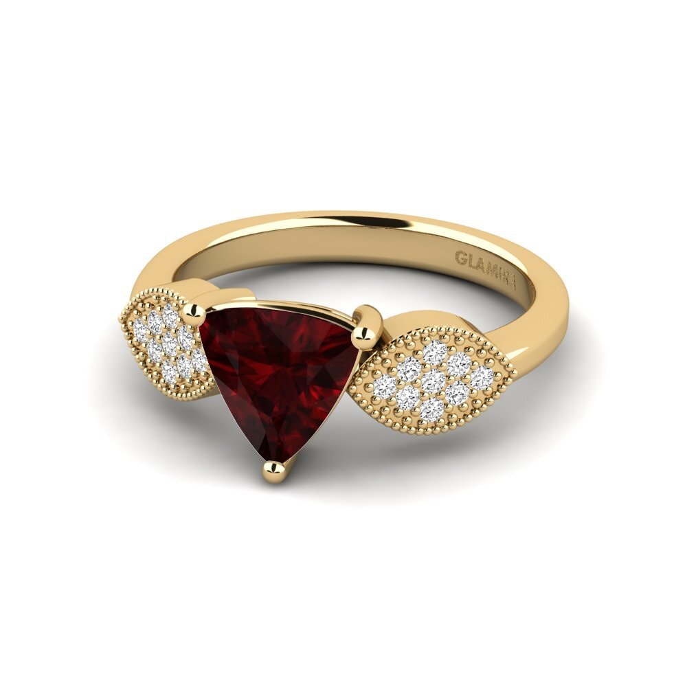 Trillion Garnet Engagement Ring Hatin - Trillion
