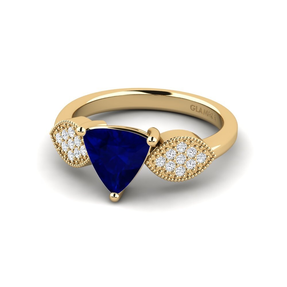 Trillion Sapphire Engagement Ring Hatin - Trillion
