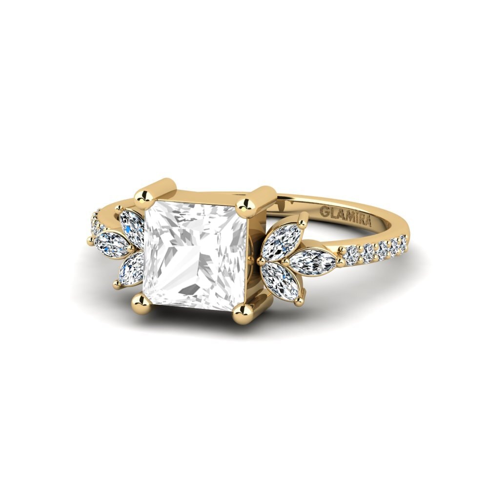 Topacio blanco Anillo de compromiso Irice - Princess
