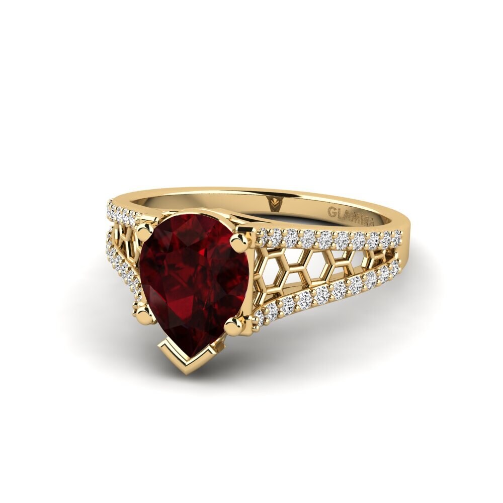 Garnet Engagement Ring Jubda - Pear