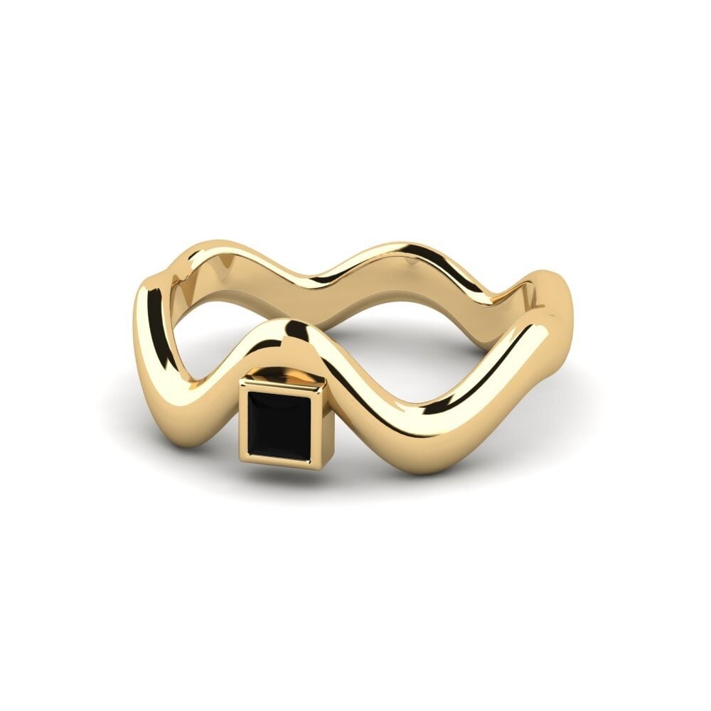 Ônix Negro Anel de Noivado Junpo - Princess