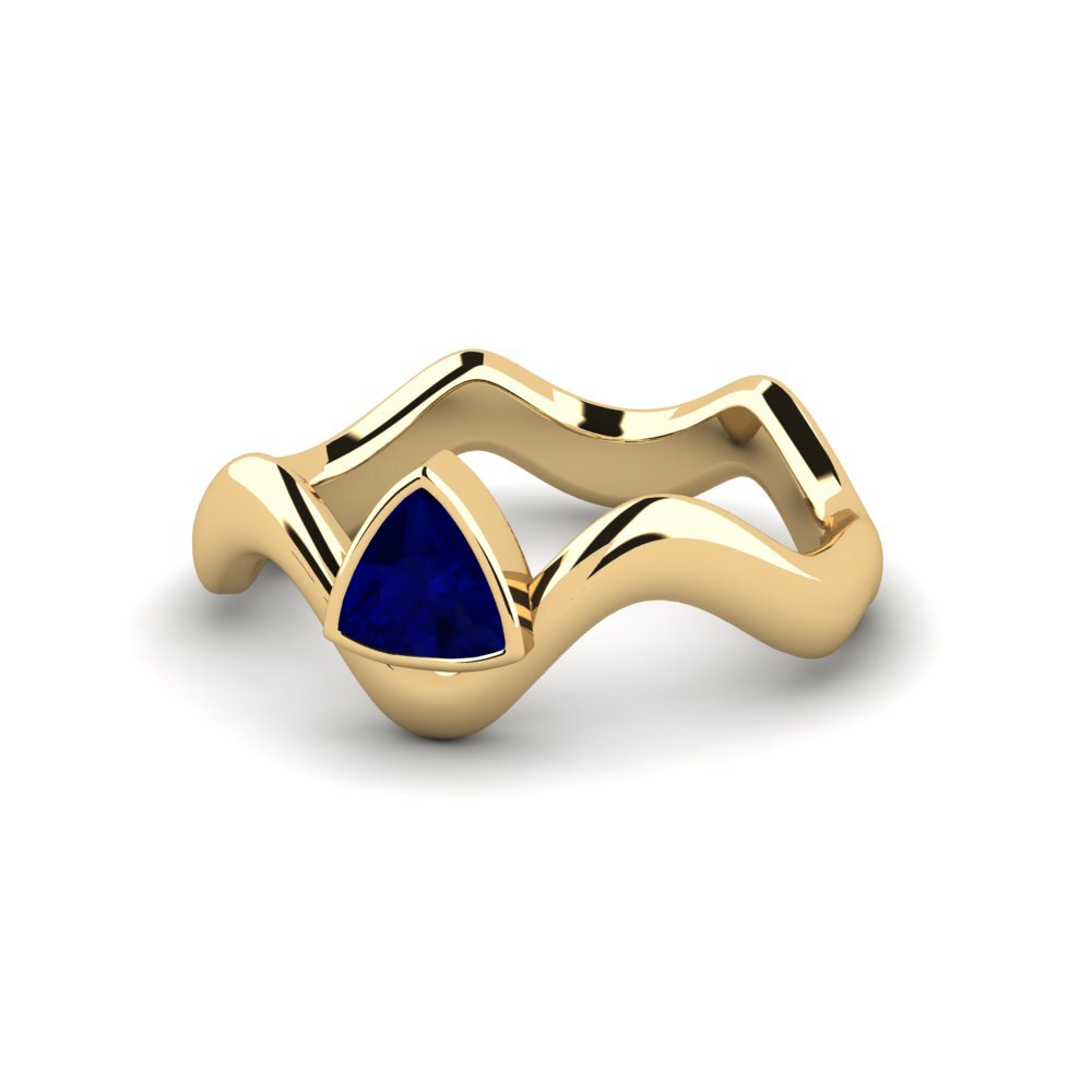 Trillion Sapphire Engagement Ring Junpo - Trillion