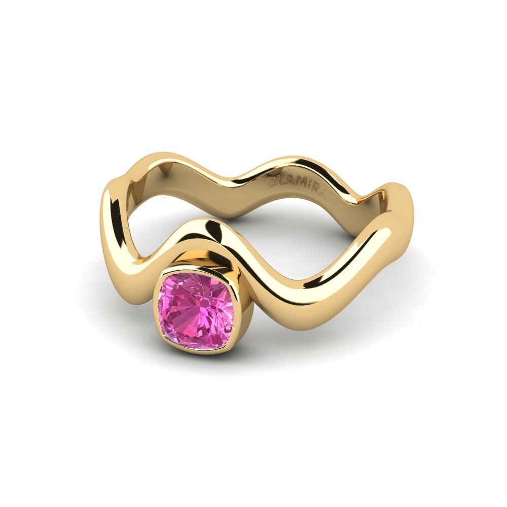 Topacio Rosa Anillo de compromiso Junpo - Cushion