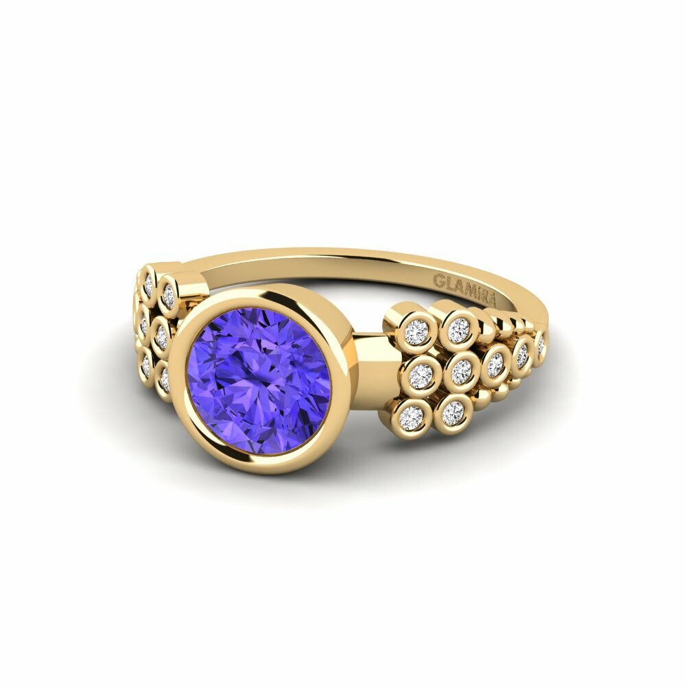 Tanzanita Anillo de compromiso Kamstar - Round