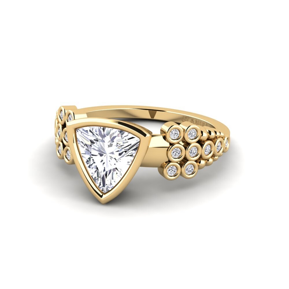 Trillion Diamond Engagement Ring Kamstar - Trillion