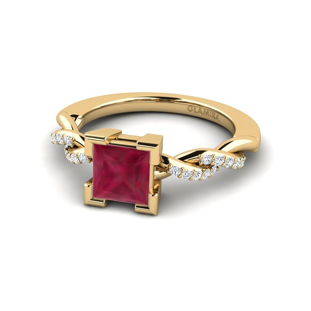 Ruby Engagement Ring Wicat - Princess