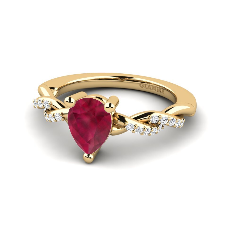 Ruby Engagement Ring Wicat - Pear