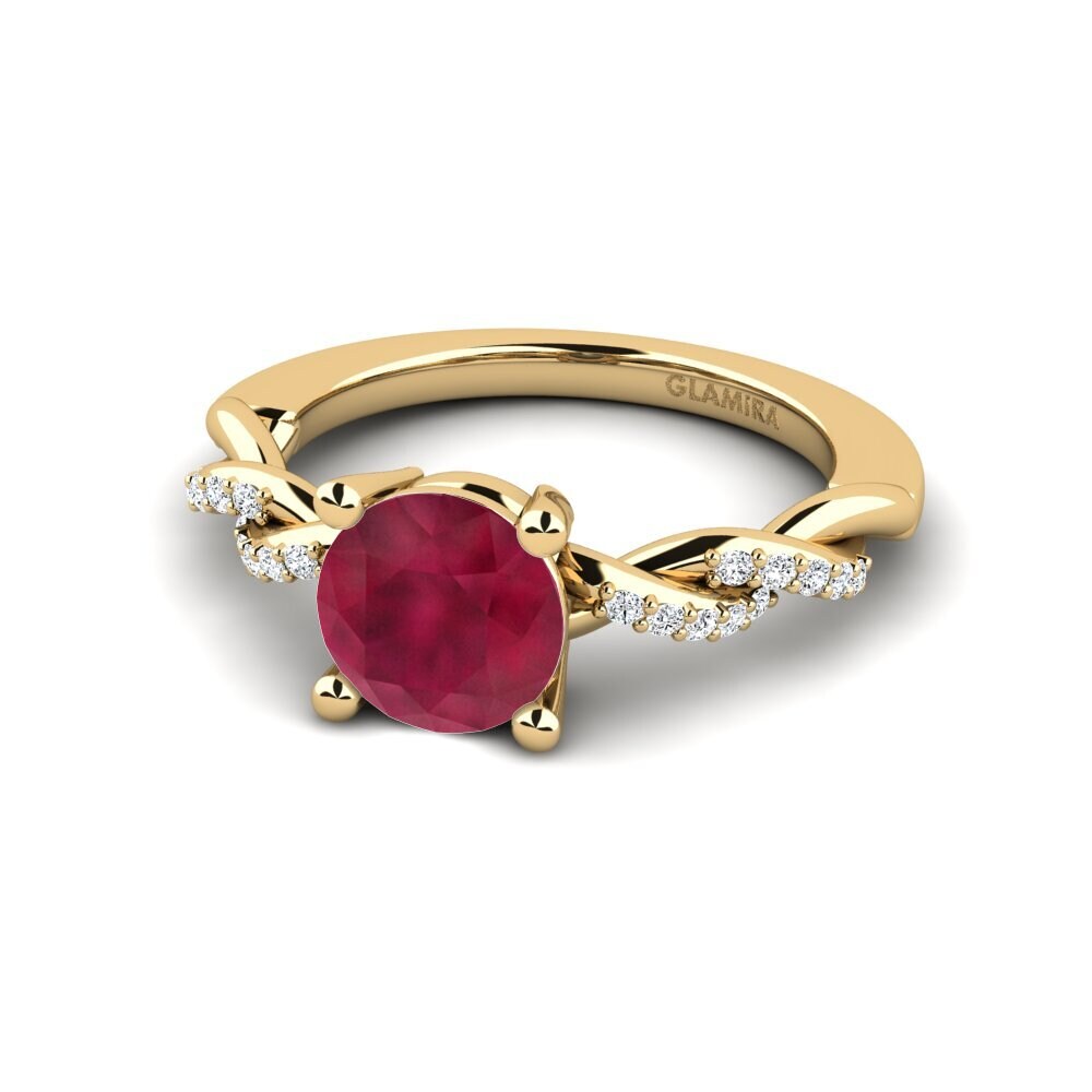 Ruby Engagement Ring Wicat - Round