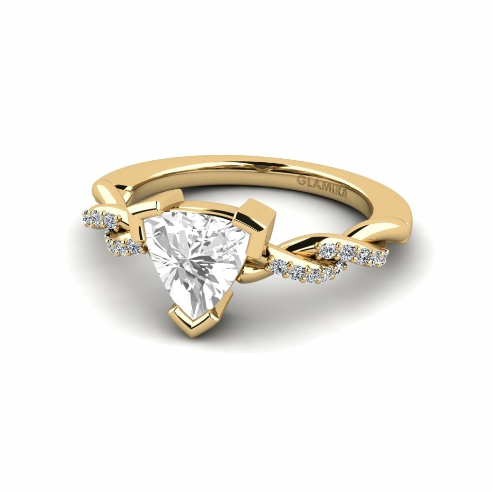 Topaze Blanche Bague de fiançailles Wicat - Trillion