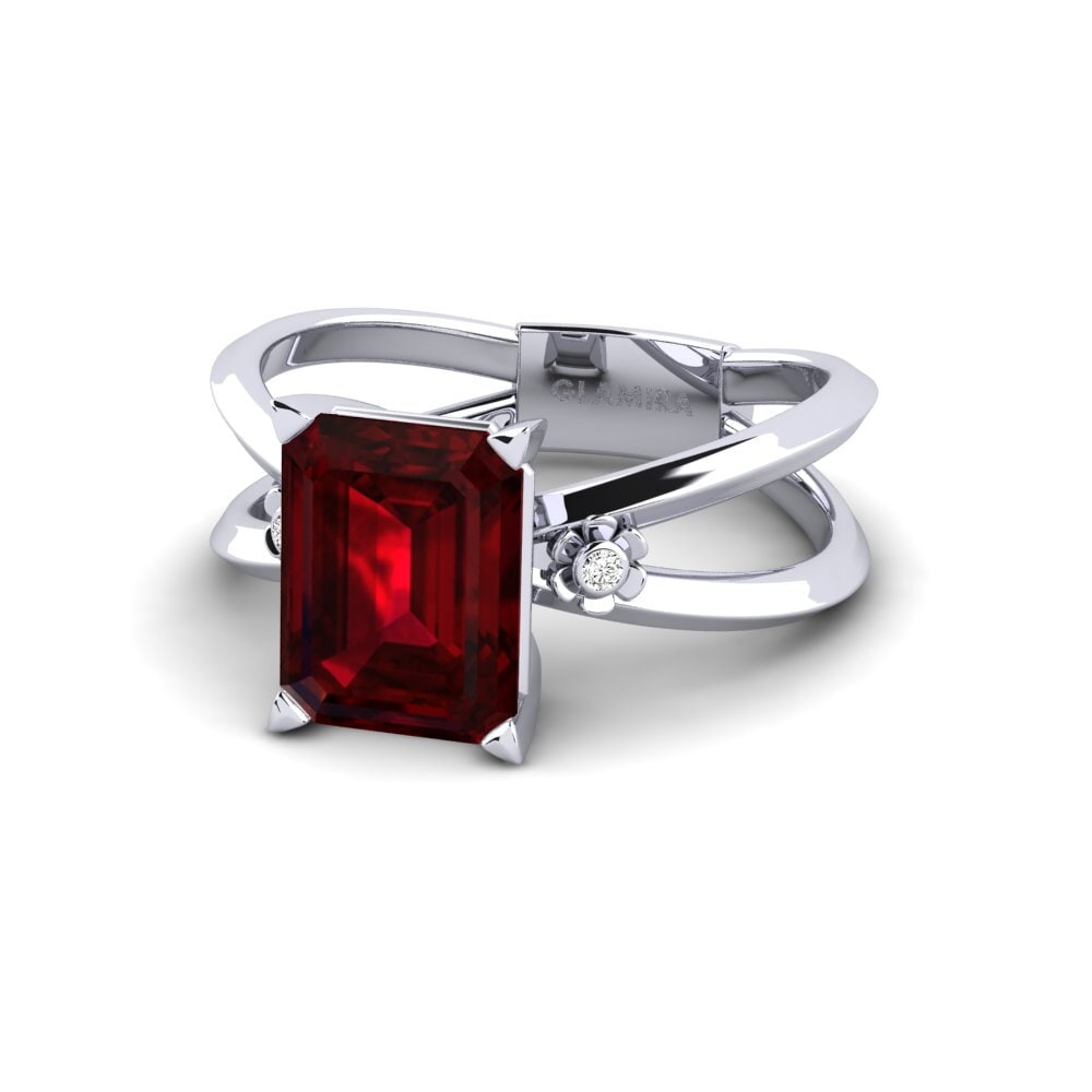 Garnet Engagement Ring Dallso - Emerald