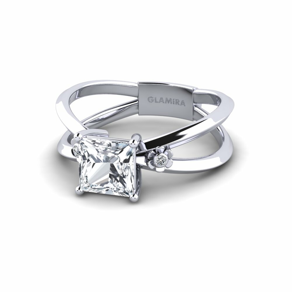 Circón Blanco Anillo de compromiso Dallso - Princess