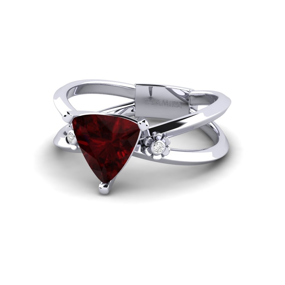 Trillion Garnet Engagement Ring Dallso - Trillion