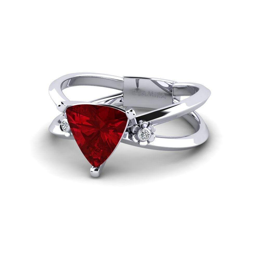Zircone Rouge Bague de fiançailles Dallso - Trillion