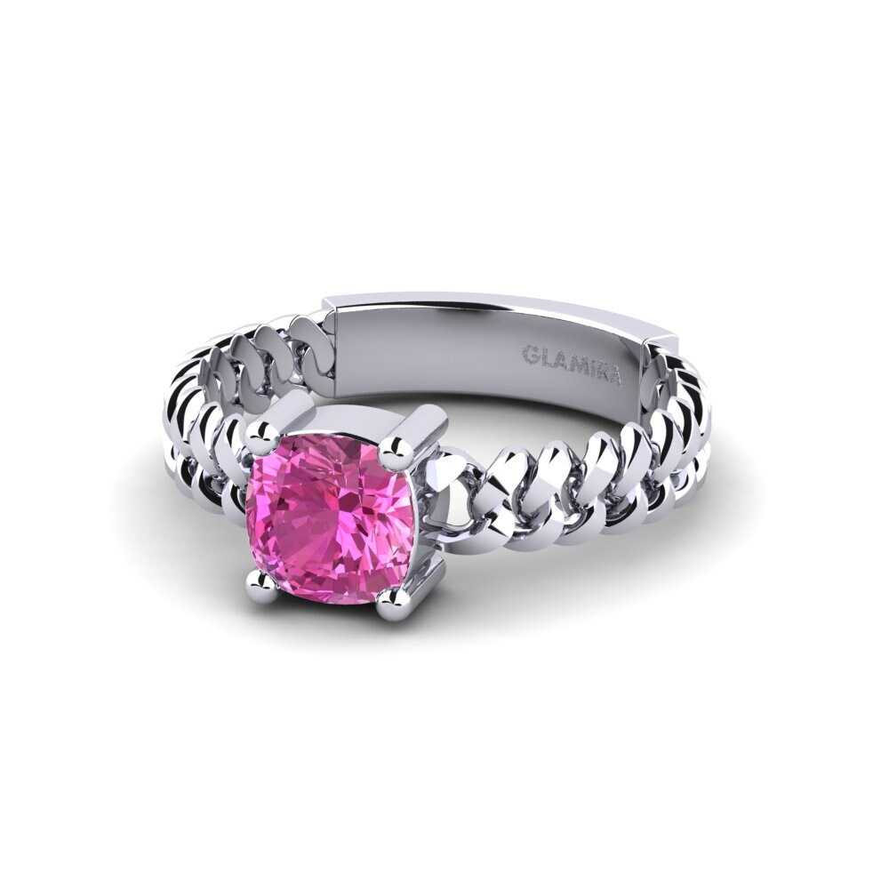 Topacio Rosa Anillo de compromiso Ducta - Cushion