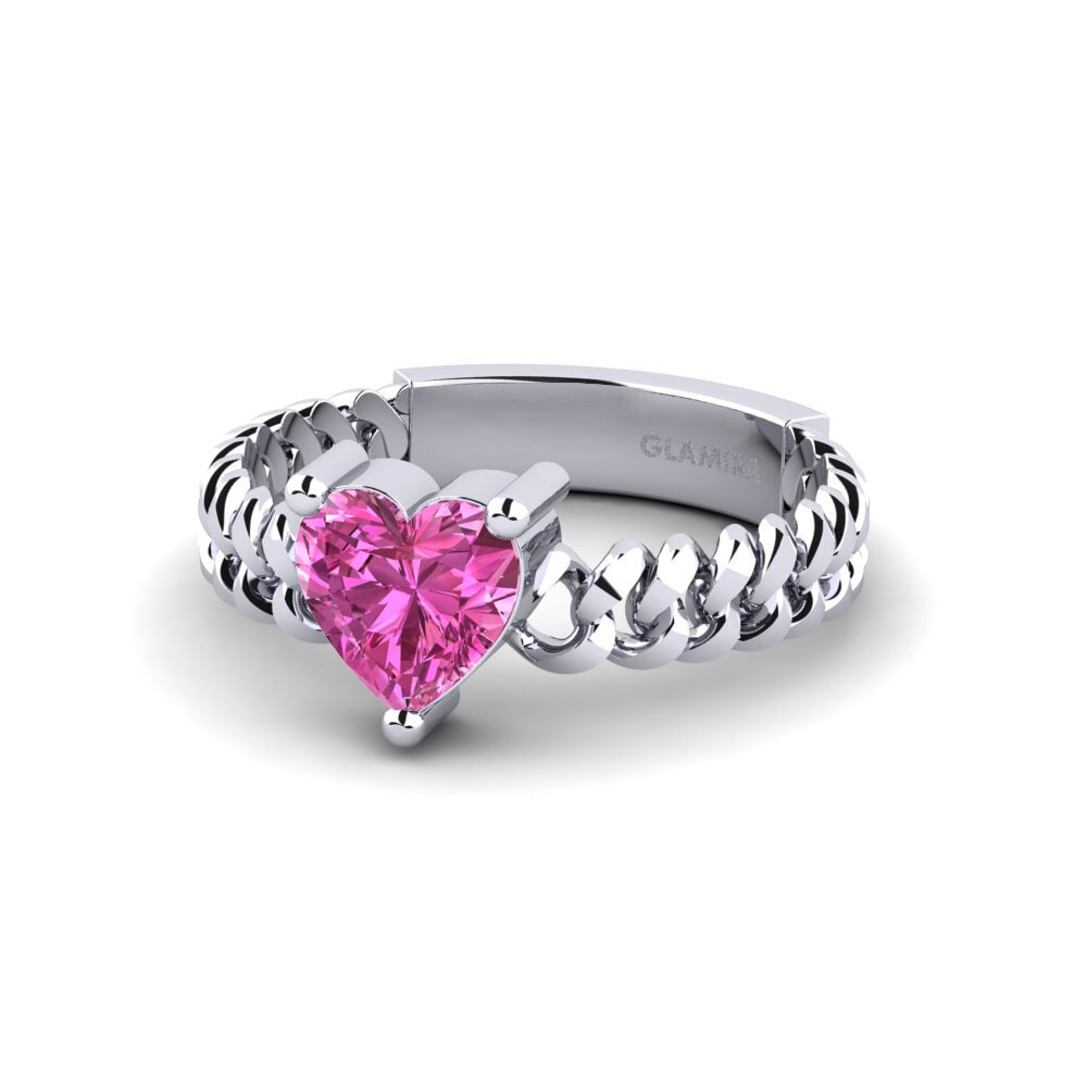 Topacio Rosa Anillo de compromiso Ducta - Heart