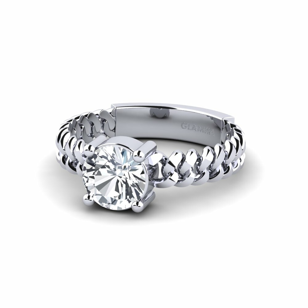 Circón Blanco Anillo de compromiso Ducta - Round