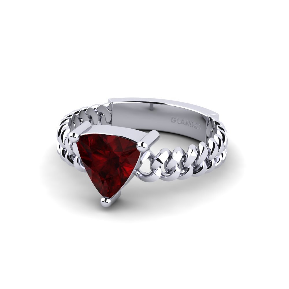 Trillion Garnet Engagement Ring Ducta - Trillion