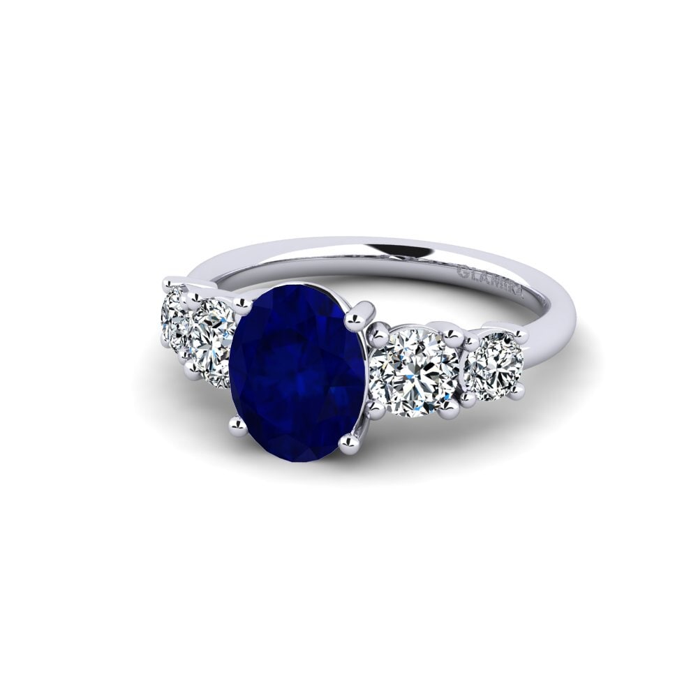 Safira Anel de Noivado Ebulga - Oval