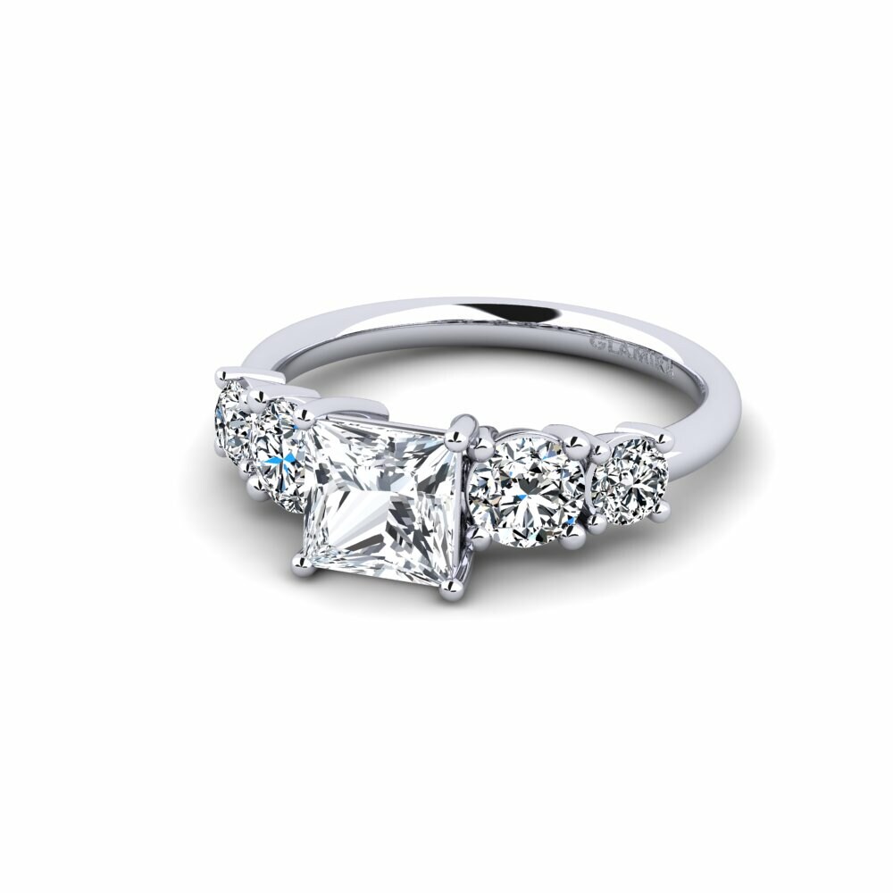 Circón Blanco Anillo de compromiso Ebulga - Princess