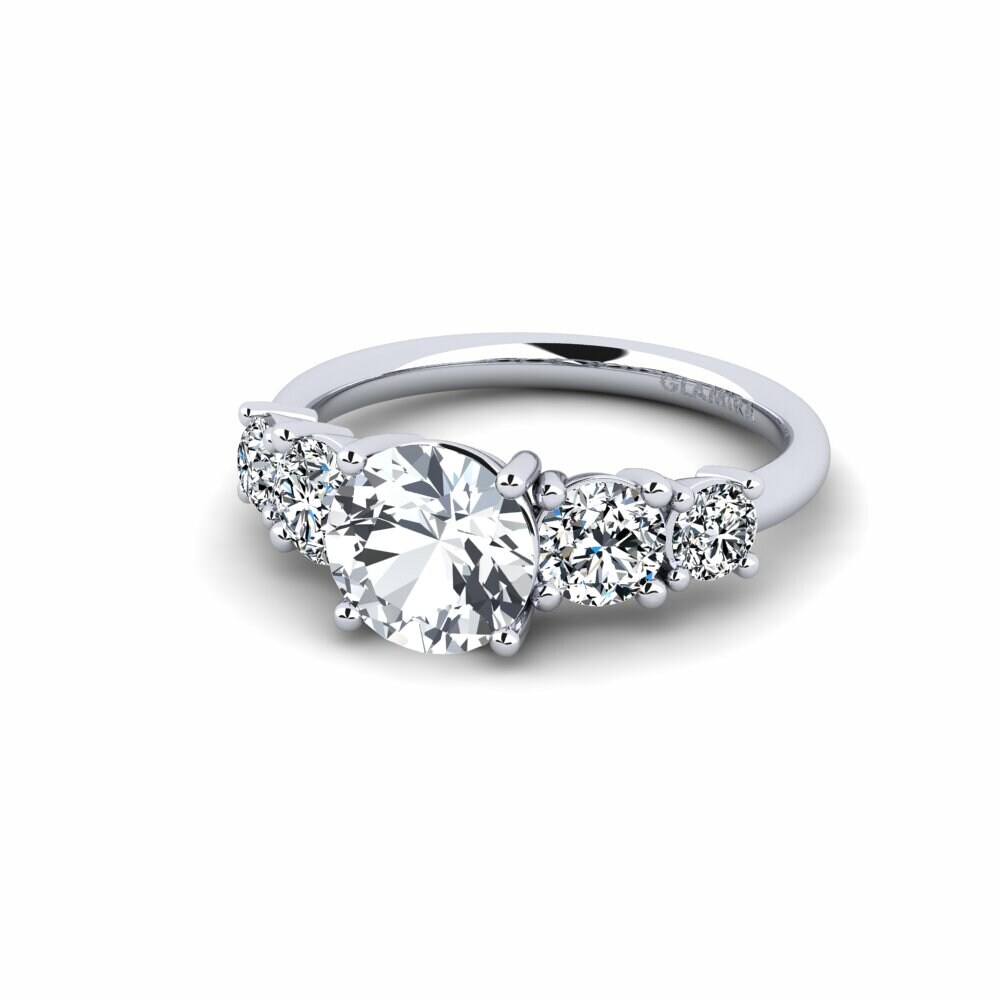 Circón Blanco Anillo de compromiso Ebulga - Round