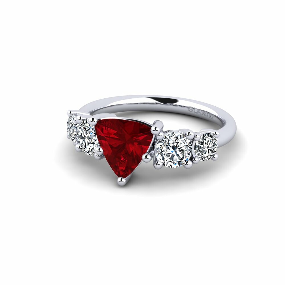 Zircone Rouge Bague de fiançailles Ebulga - Trillion