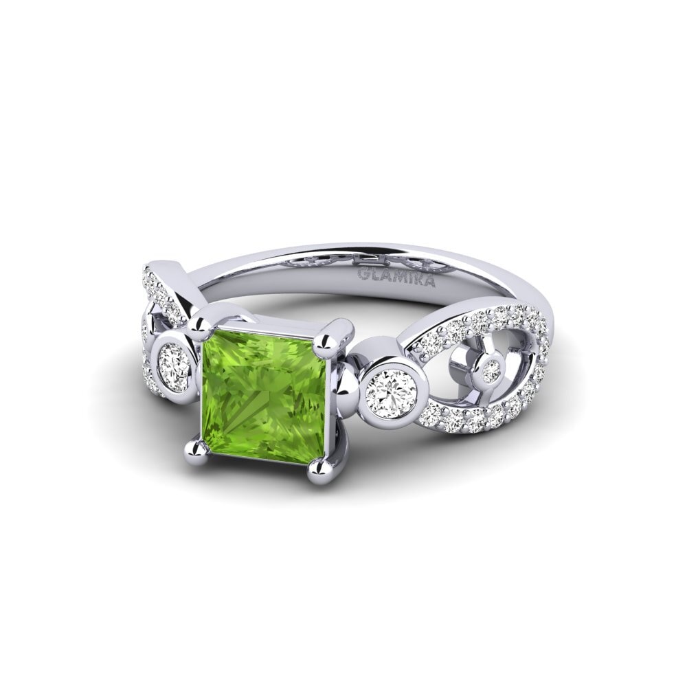 Peridoto Anillo de compromiso Fakisha - Princess