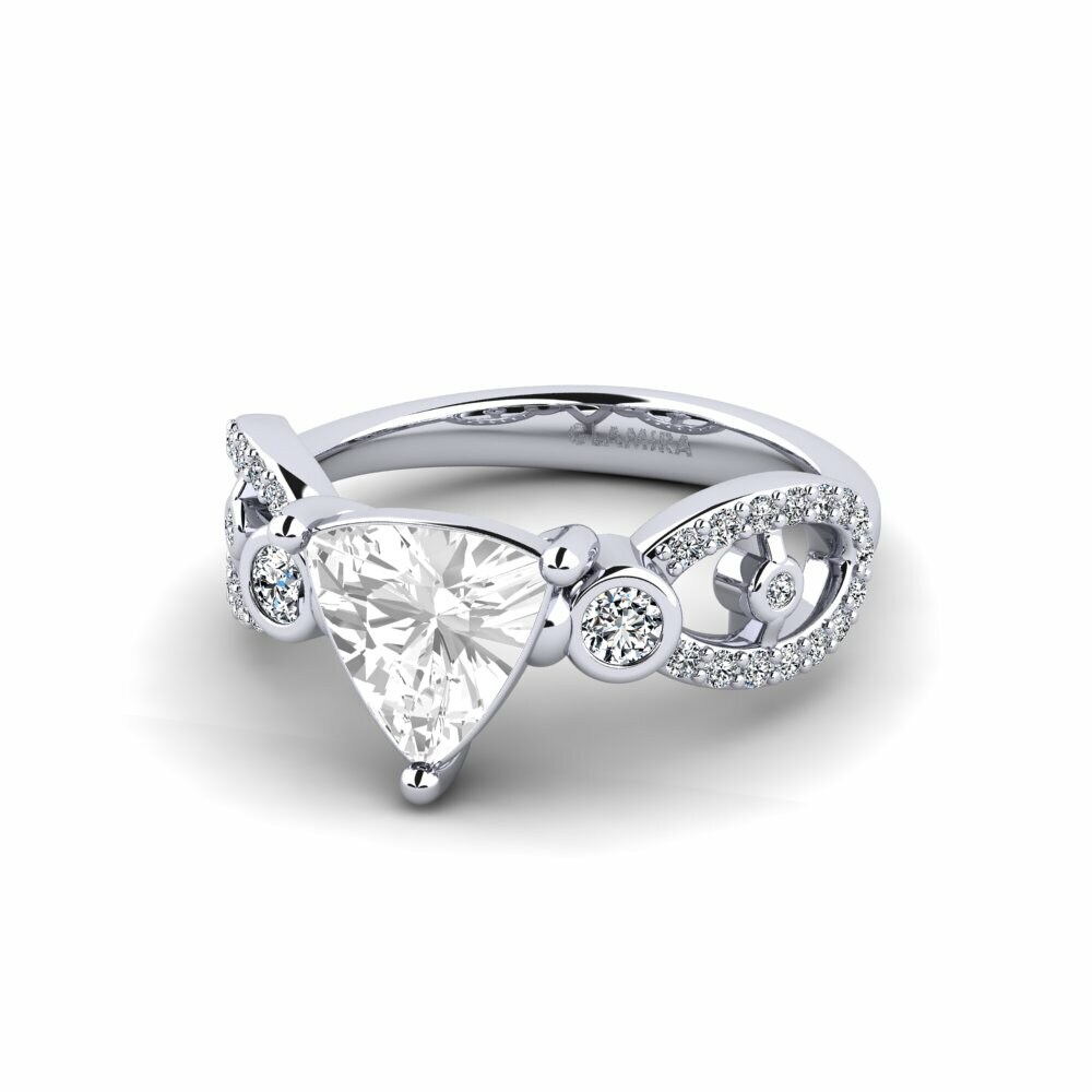 Topaze Blanche Bague de fiançailles Fakisha - Trillion