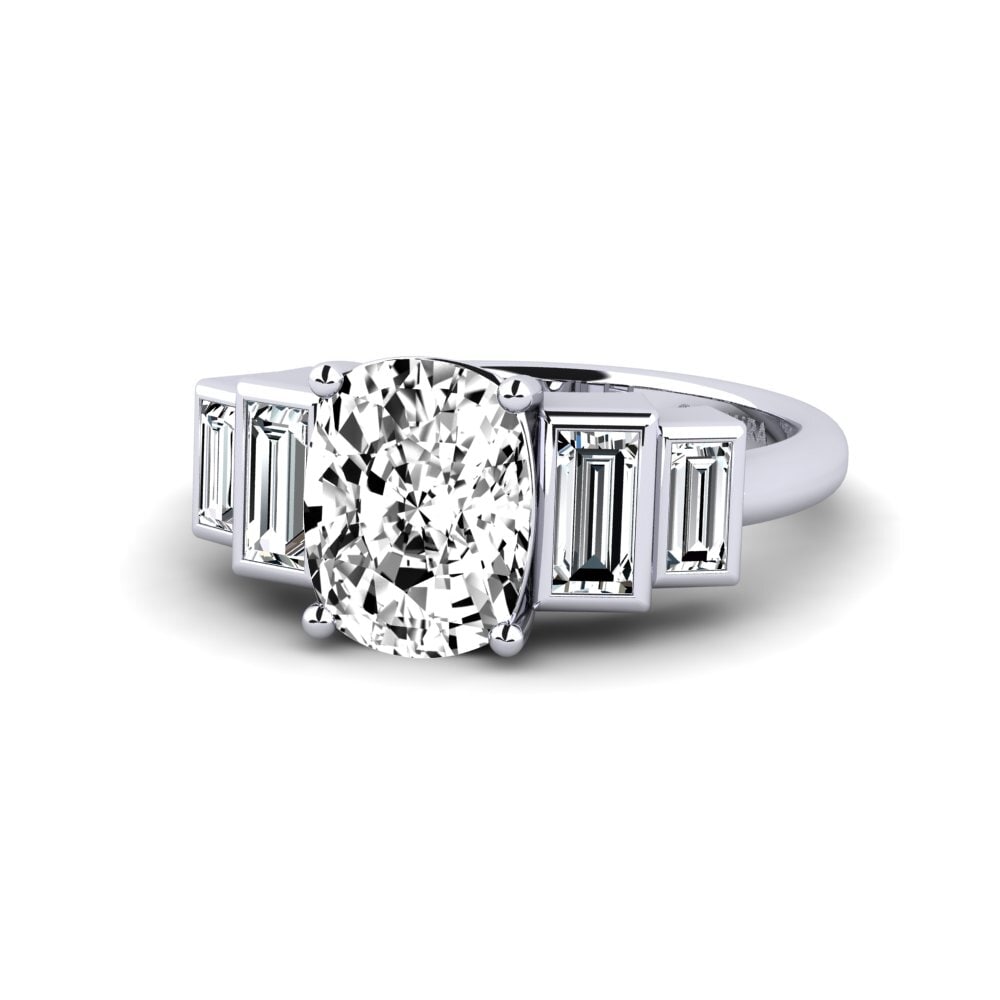 Moissanite Anel de Noivado Fitigel - Cushion