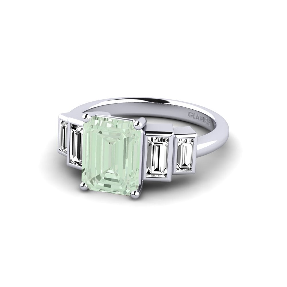 Amatista verde Anillo de compromiso Fitigel - Emerald