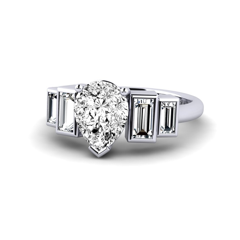 Moissanite Anel de Noivado Fitigel - Pear