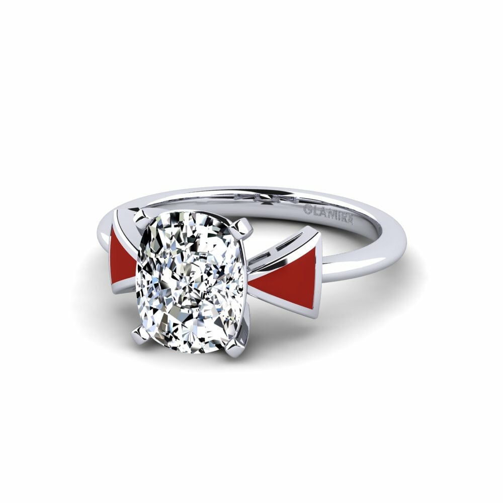 Bagues de fiançailles Argent Blanc Solitaires Classiques