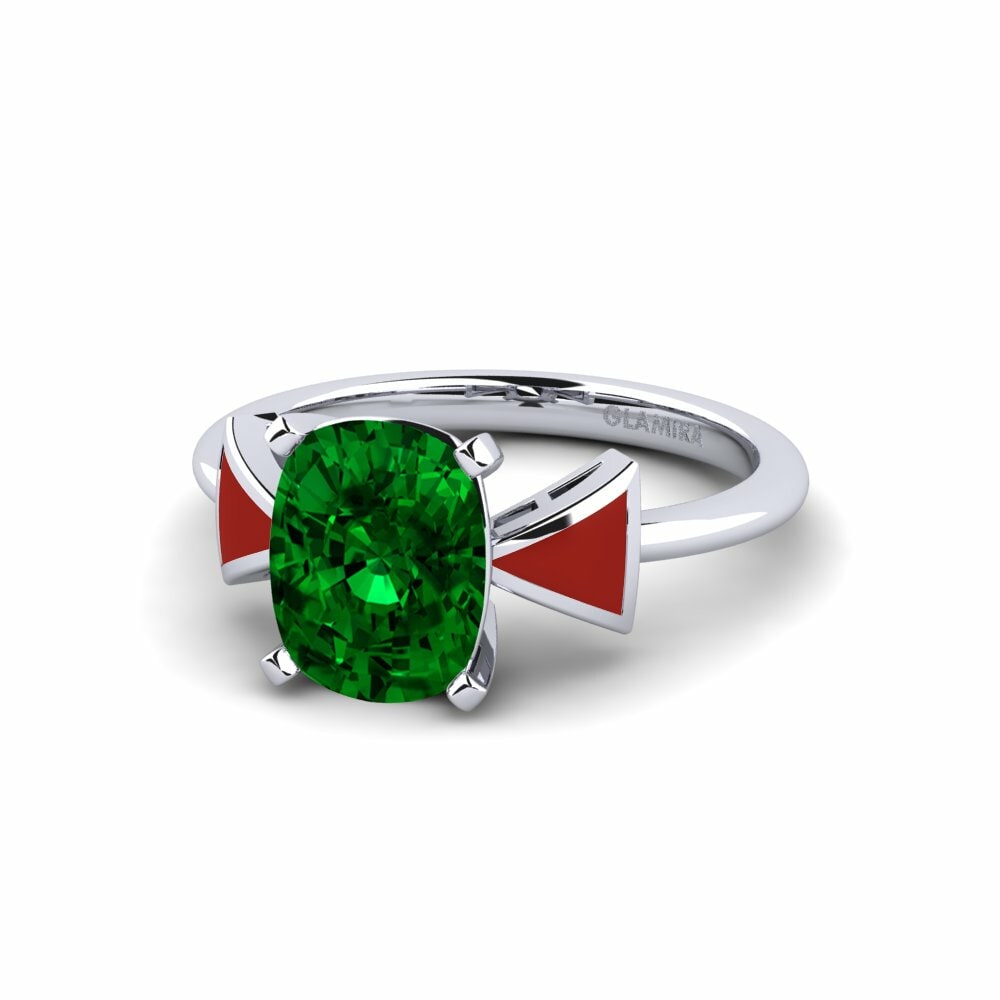 Bagues de fiançailles Zircone Vert Solitaires Classiques