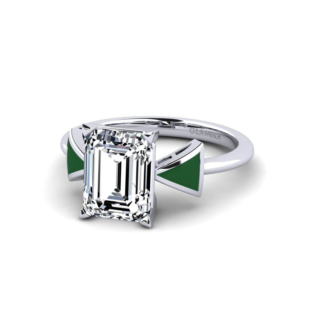 950 Platin Verlobungsring Fratina - Emerald