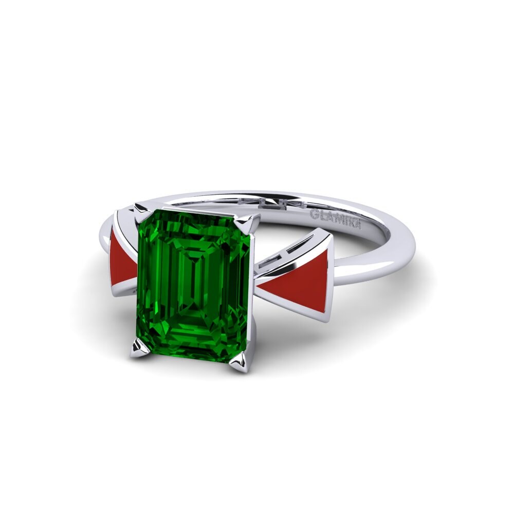 Grüner Zirkonia Verlobungsring Fratina - Emerald