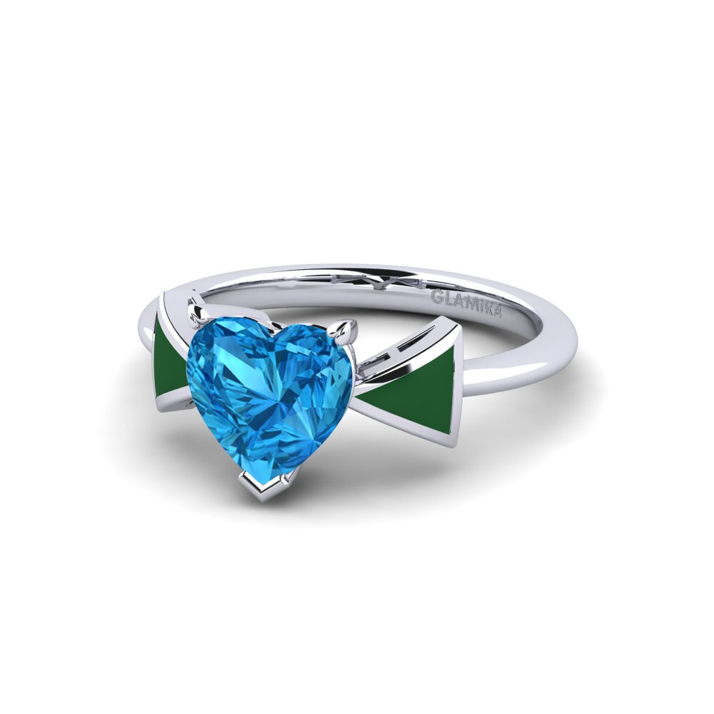 Blauer Topas Verlobungsring Fratina - Heart