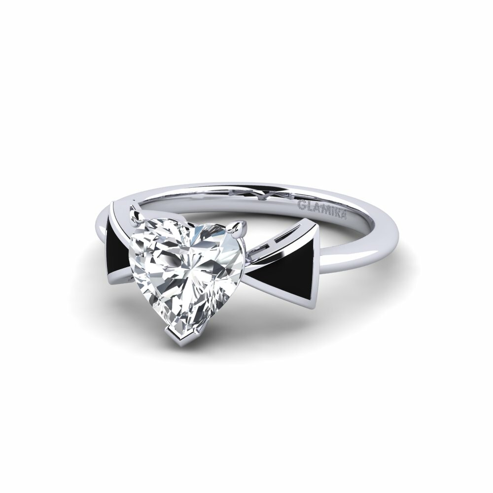 Circón Blanco Anillo de compromiso Fratina - Heart