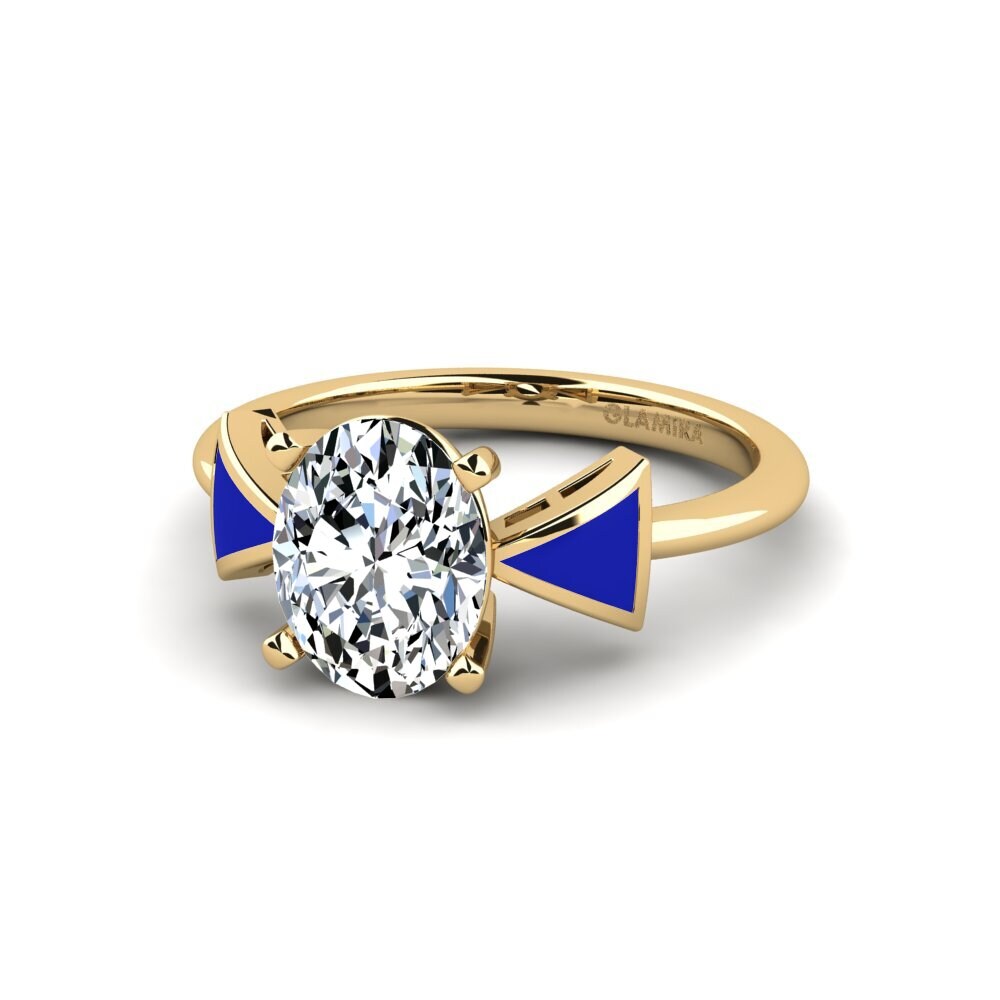 9ct Yellow Gold Engagement Ring Fratina - Oval