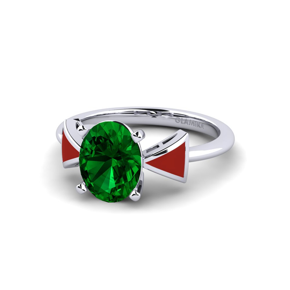 Grüner Zirkonia Verlobungsring Fratina - Oval