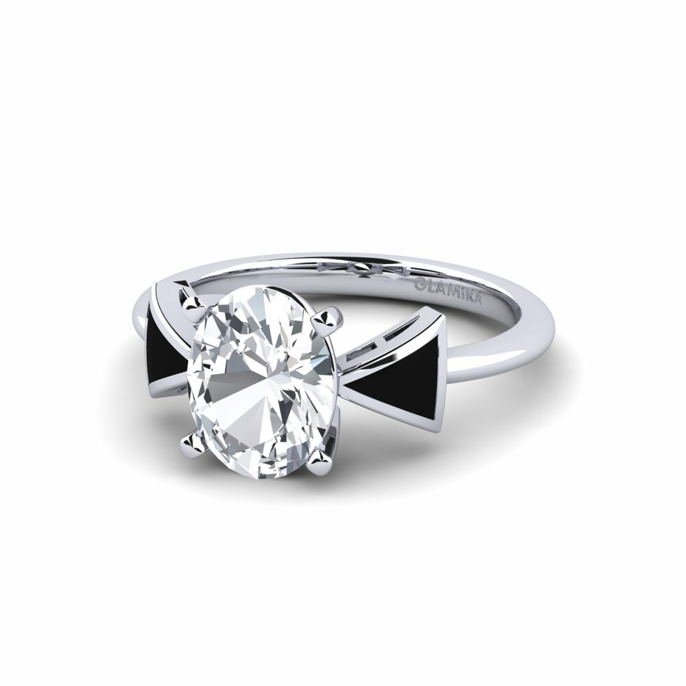 Circón Blanco Anillo de compromiso Fratina - Oval