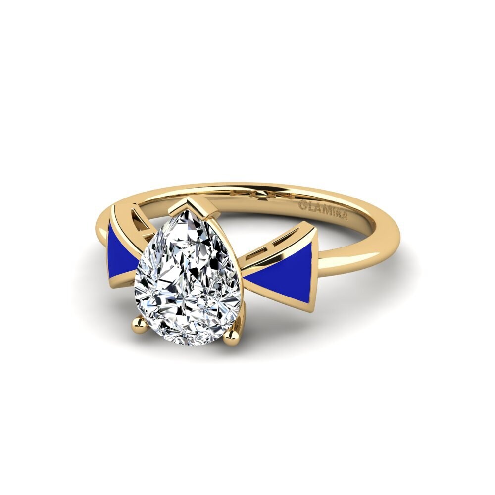 9ct Yellow Gold Engagement Ring Fratina - Pear